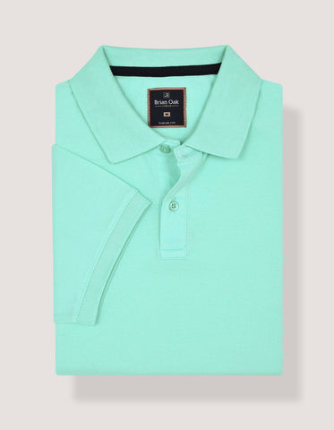 Aqua Pique Polo Shirt
