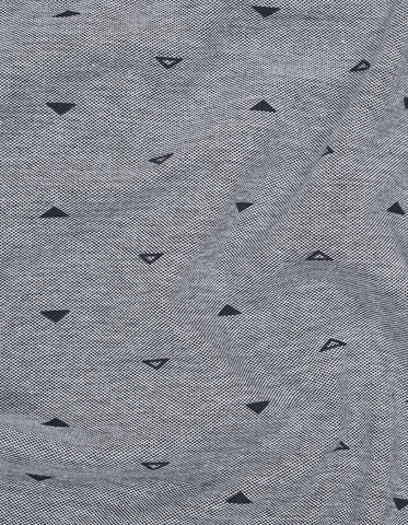 Navy Patterned Polo Shirt