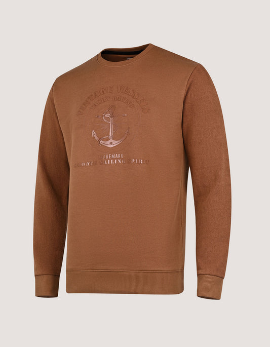 Sweat-shirt graphique nautique - Rouille