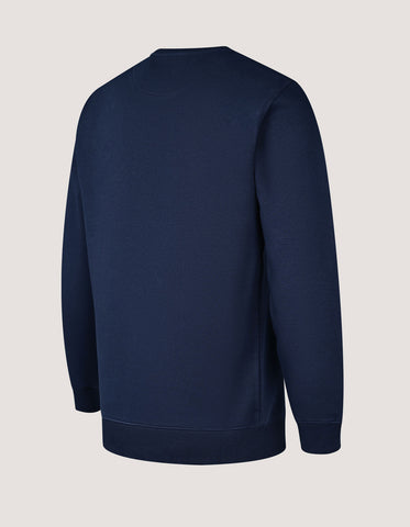 Navy Crew Neck Fleece Sweatshirt