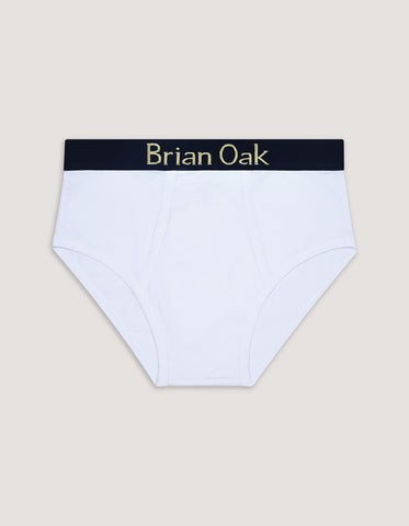 Slip en coton stretch blanc